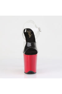 Pleaser  FLAMINGO-808 Sandal in Clear Vinyl