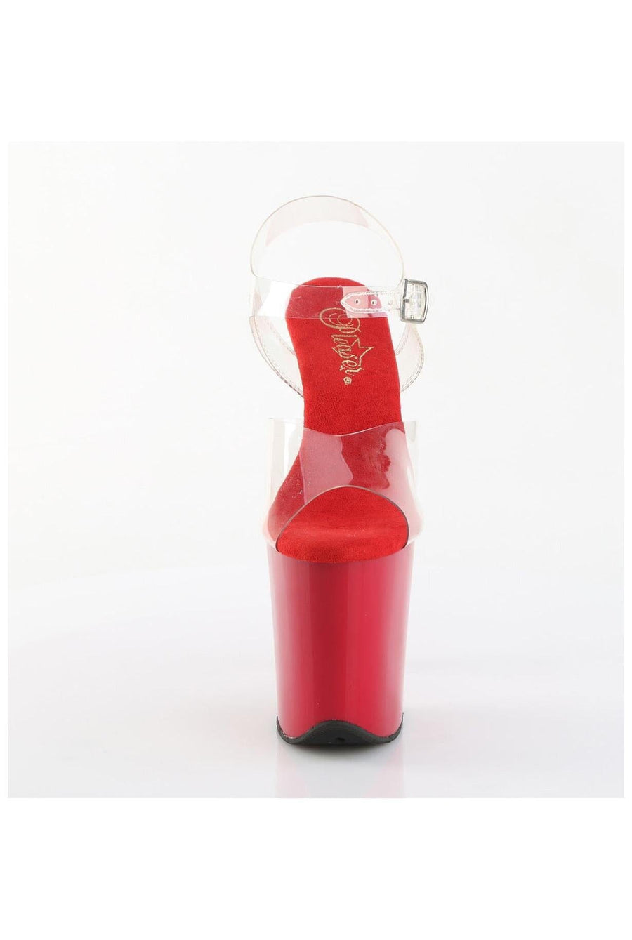 Pleaser  FLAMINGO-808 Sandal in Clear Vinyl