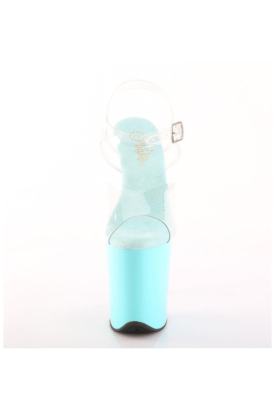 Pleaser  FLAMINGO-808 Sandal in Clear Vinyl