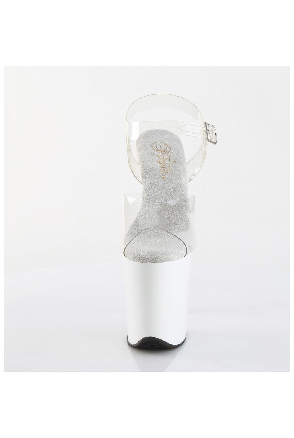 Pleaser  FLAMINGO-808 Sandal in Clear Vinyl