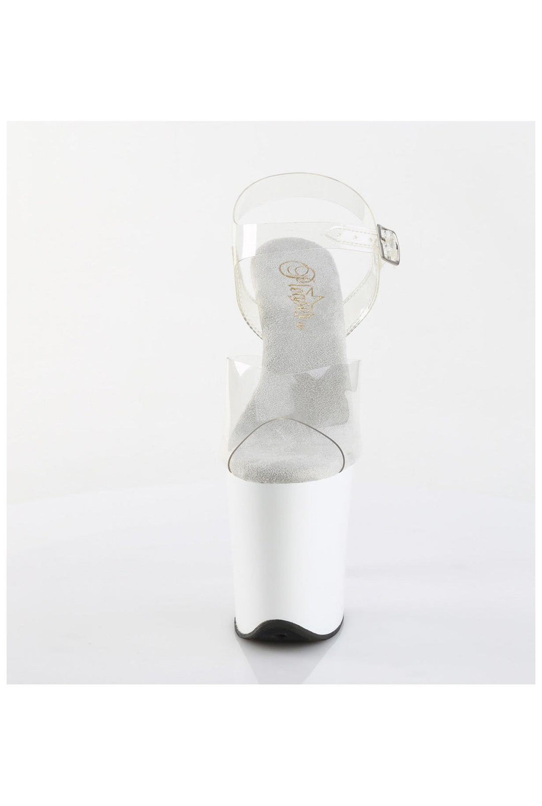 Pleaser  FLAMINGO-808 Sandal in Clear Vinyl