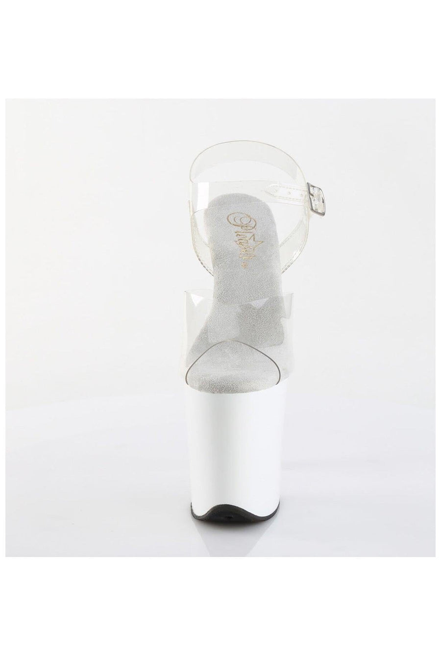Pleaser  FLAMINGO-808 Sandal in Clear Vinyl