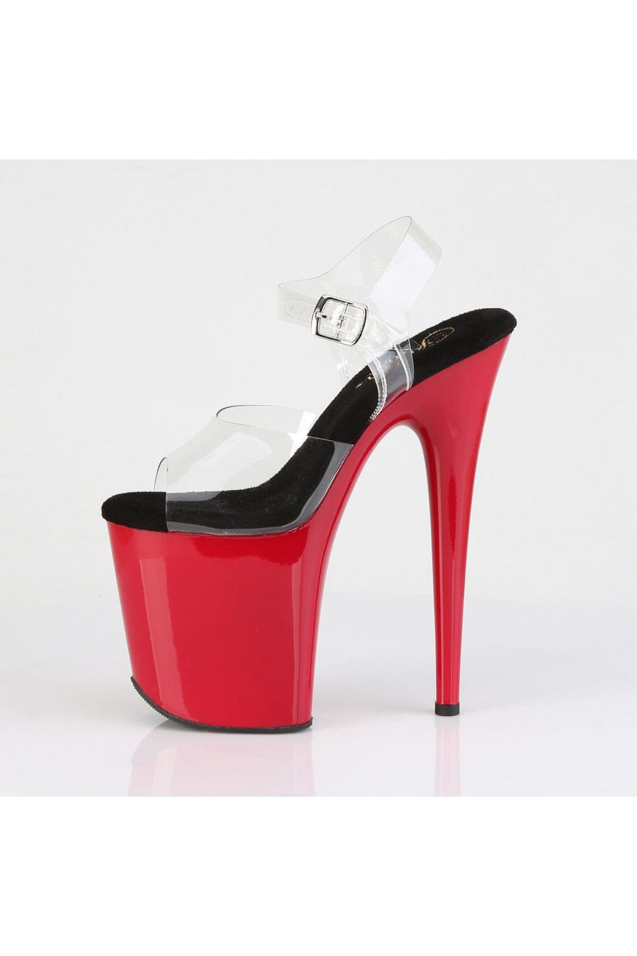 Pleaser  FLAMINGO-808 Sandal in Clear Vinyl