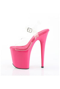 Pleaser  FLAMINGO-808 Sandal in Clear Vinyl