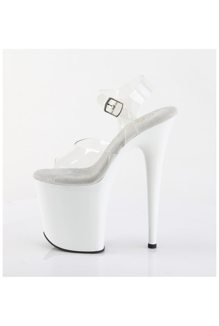 Pleaser  FLAMINGO-808 Sandal in Clear Vinyl