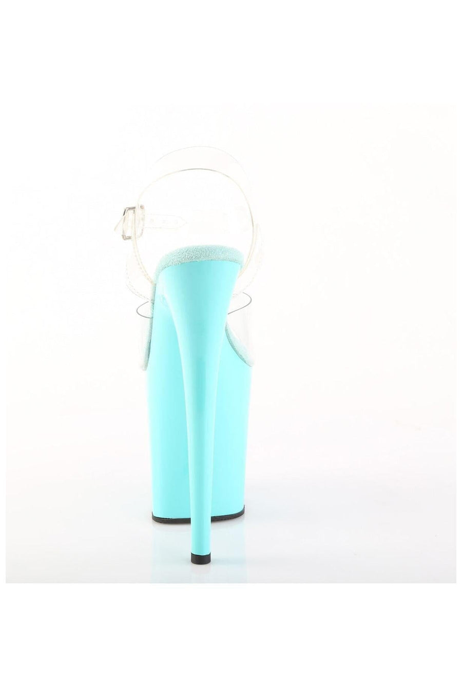Pleaser  FLAMINGO-808 Sandal in Clear Vinyl