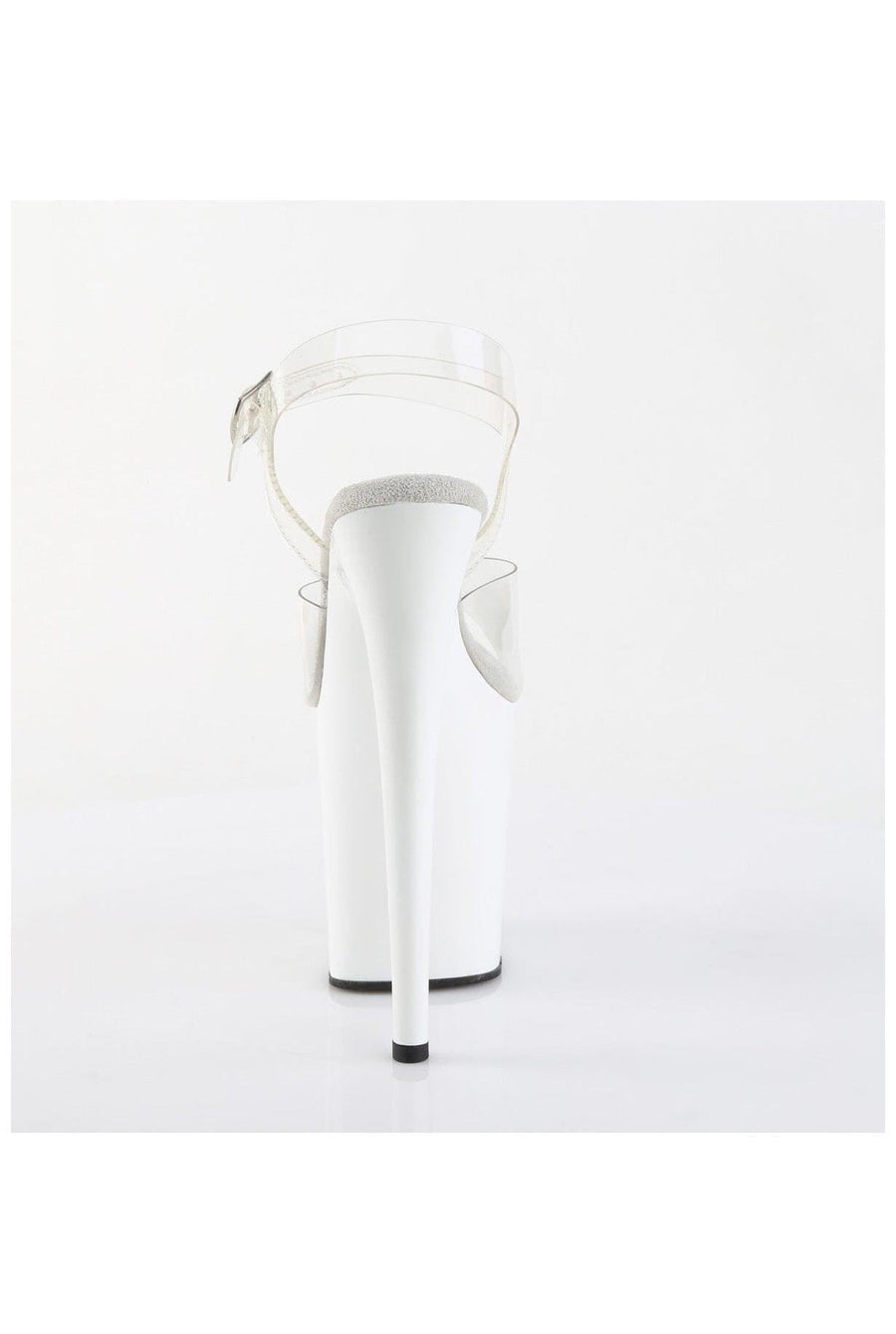 Pleaser  FLAMINGO-808 Sandal in Clear Vinyl