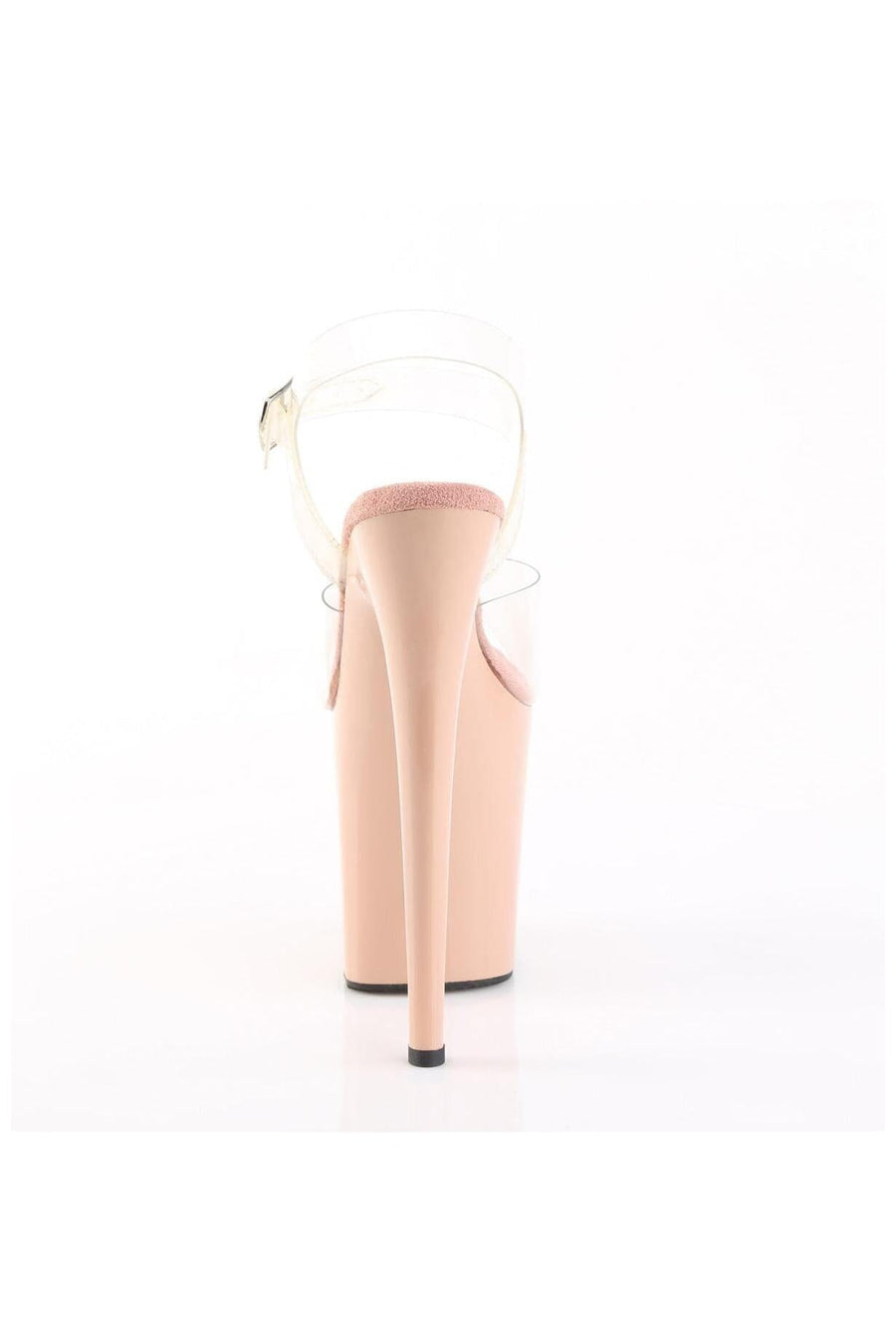 Pleaser  FLAMINGO-808 Sandal in Clear Vinyl