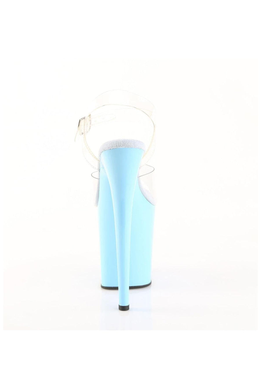Pleaser  FLAMINGO-808 Sandal in Clear Vinyl