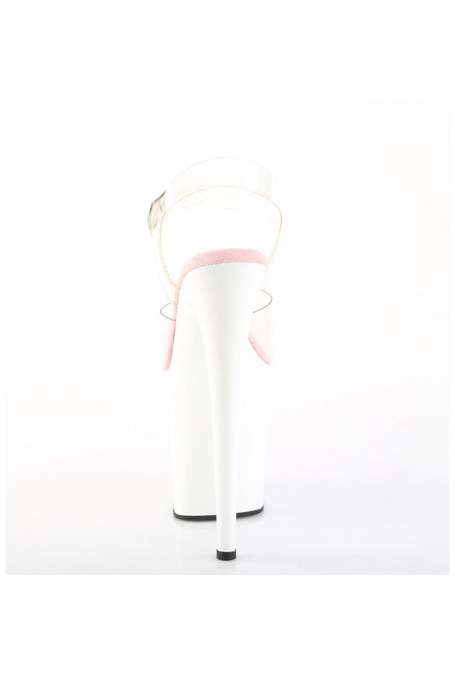 Pleaser  FLAMINGO-808 Sandal in Clear Vinyl