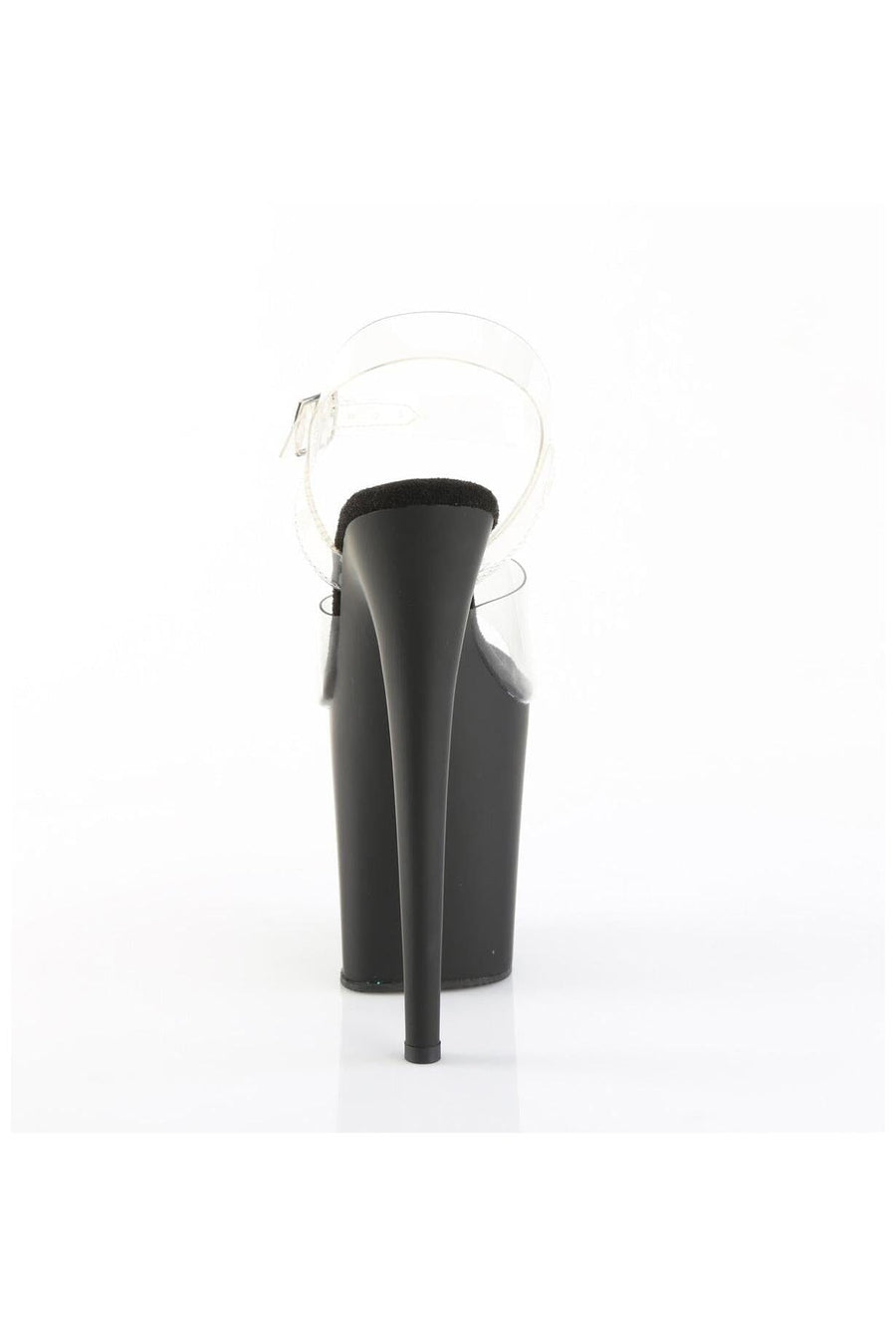 Pleaser  FLAMINGO-808 Sandal in Clear Vinyl