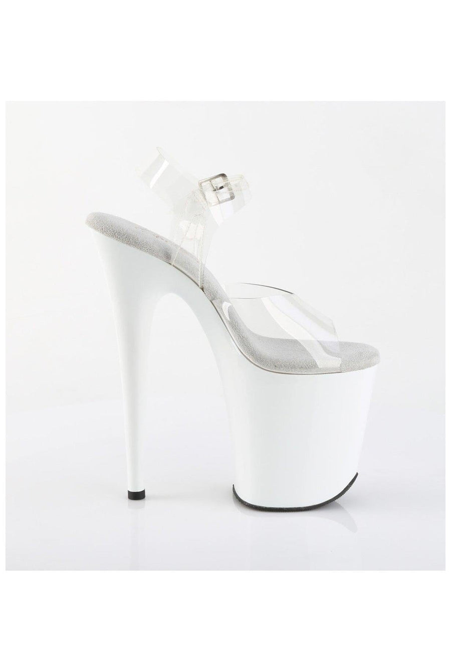 Pleaser  FLAMINGO-808 Sandal in Clear Vinyl