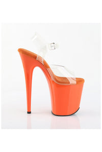 Pleaser  FLAMINGO-808 Sandal in Clear Vinyl