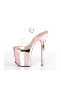 Pleaser  FLAMINGO-808 Sandal in Clear-Red 