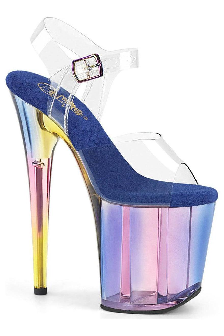 Pleaser  FLAMINGO-808HT Sandal in Clear Vinyl from SexyShoes.com