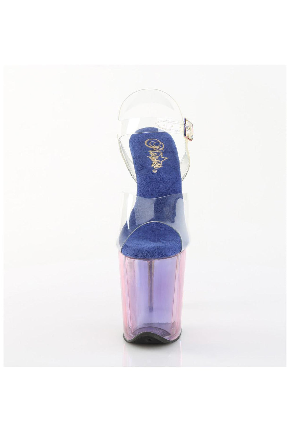 Pleaser  FLAMINGO-808HT Sandal in Clear Vinyl