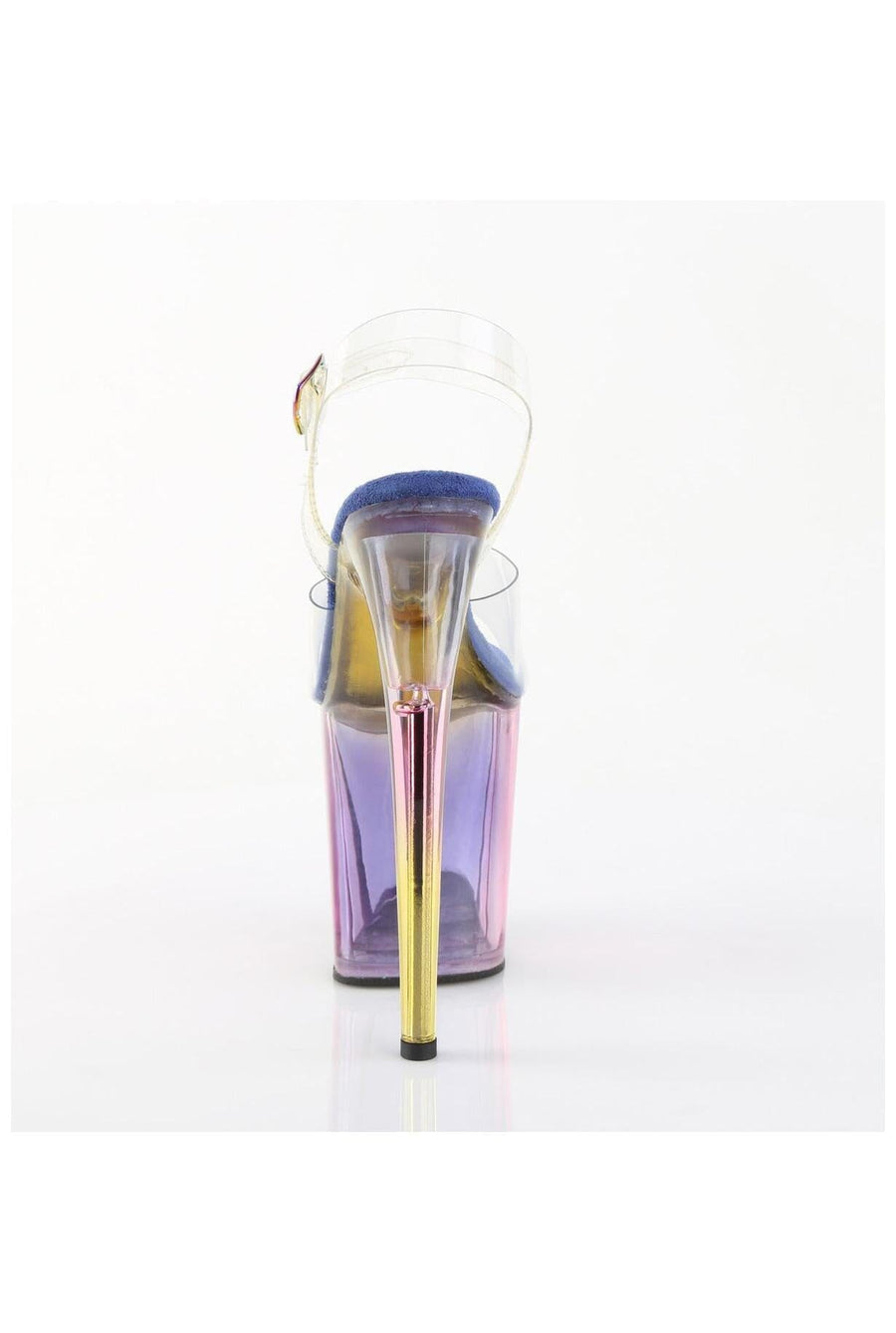 Pleaser  FLAMINGO-808HT Sandal in Clear Vinyl