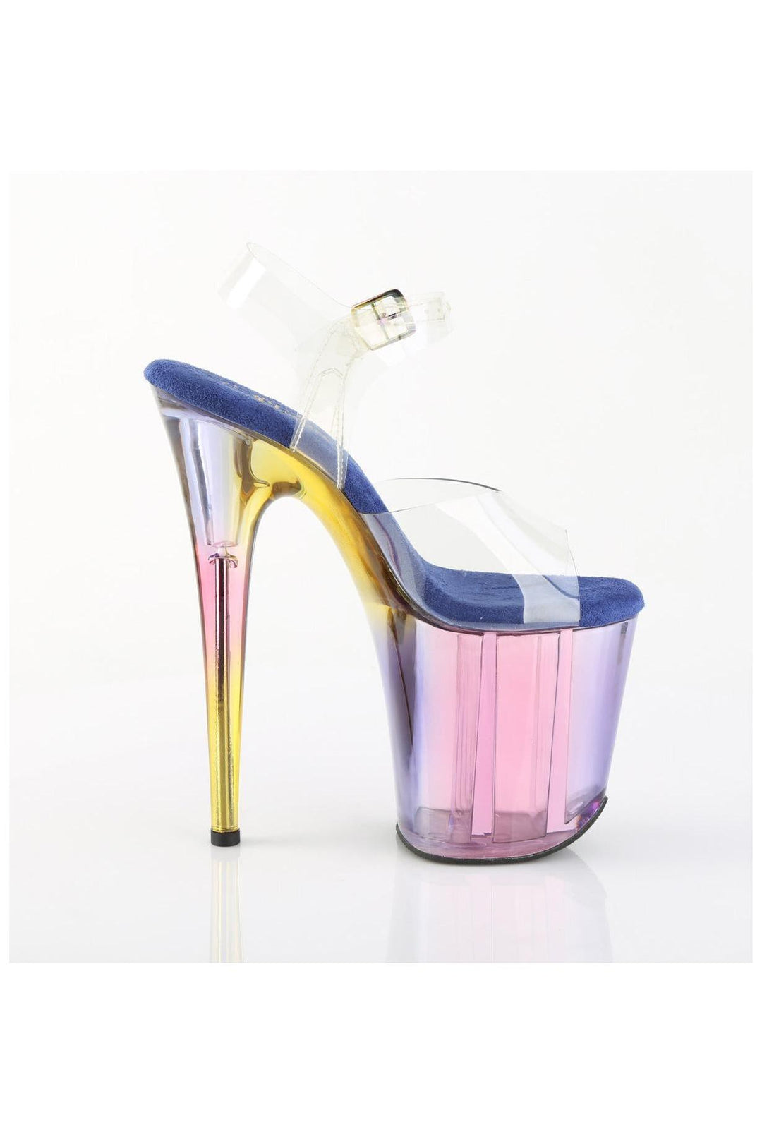 Pleaser  FLAMINGO-808HT Sandal in Clear Vinyl