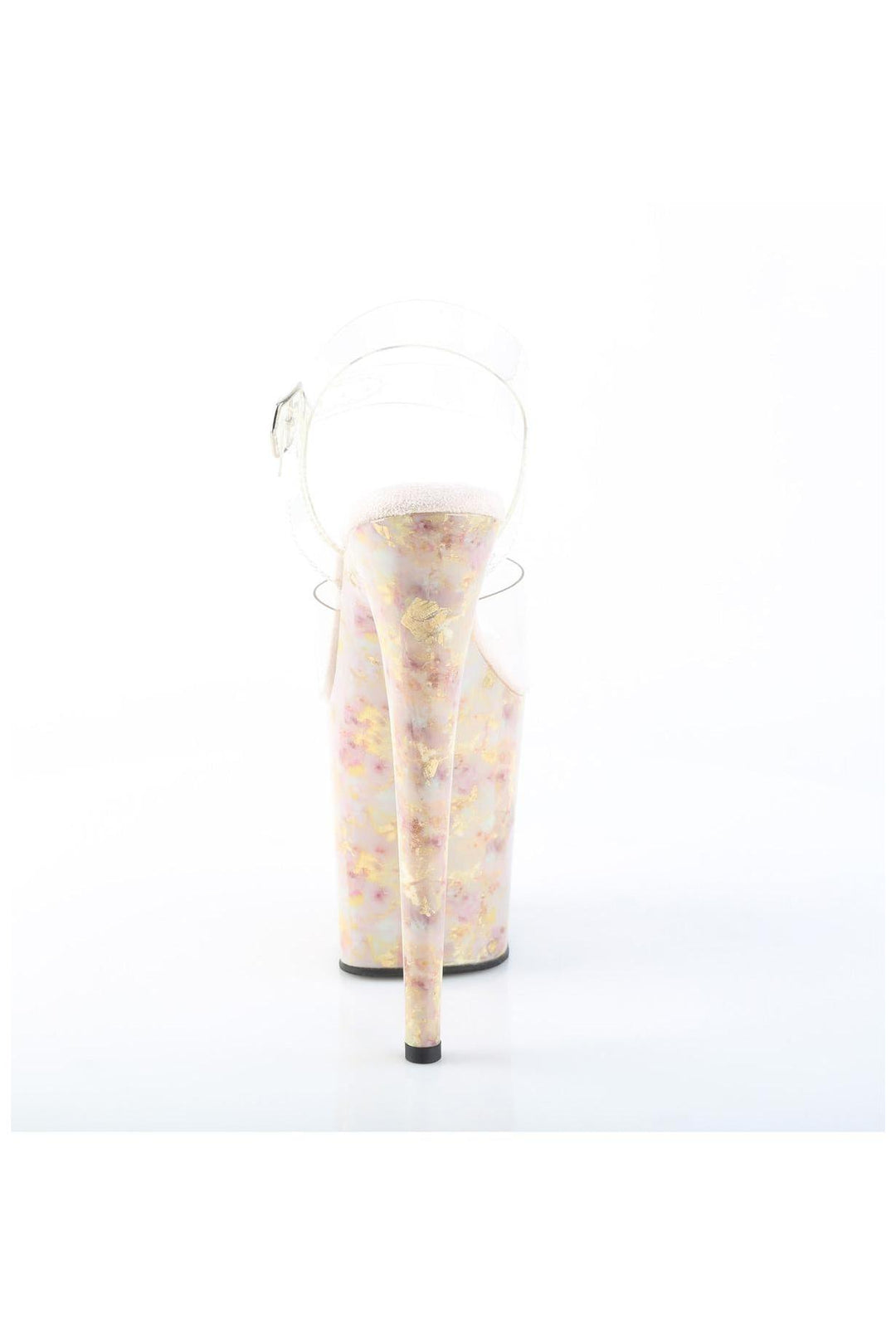 Pleaser  FLAMINGO-808MB Sandal in Clear Vinyl