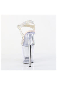 Pleaser  FLAMINGO-808N-RS Sandal in Silver Faux Leather
