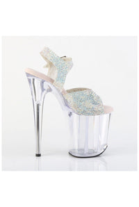 Pleaser  FLAMINGO-808N-RS Sandal in Silver Faux Leather