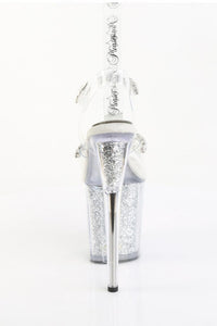 Pleaser  FLAMINGO-808PREM-STN Sandal in Clear TPU Premium