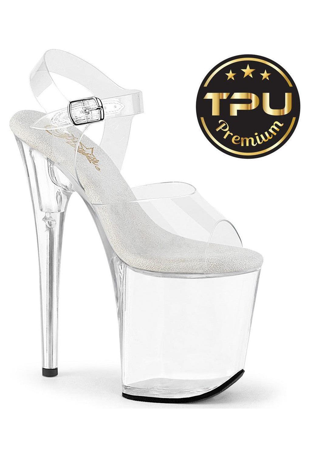 Pleaser  FLAMINGO-808PREM Sandal in Clear TPU Premium from SexyShoes.com