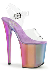 Pleaser  FLAMINGO-808RMT Sandal in Rainbow Vinyl from SexyShoes.com