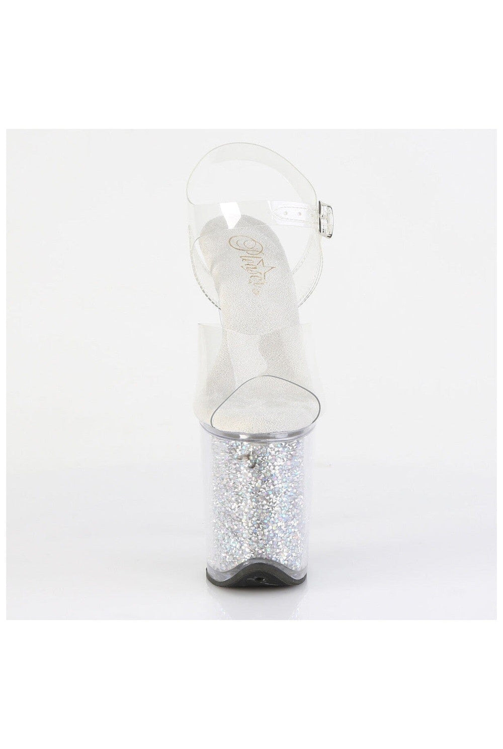 Pleaser  FLAMINGO-808RSI Sandal in Clear Vinyl