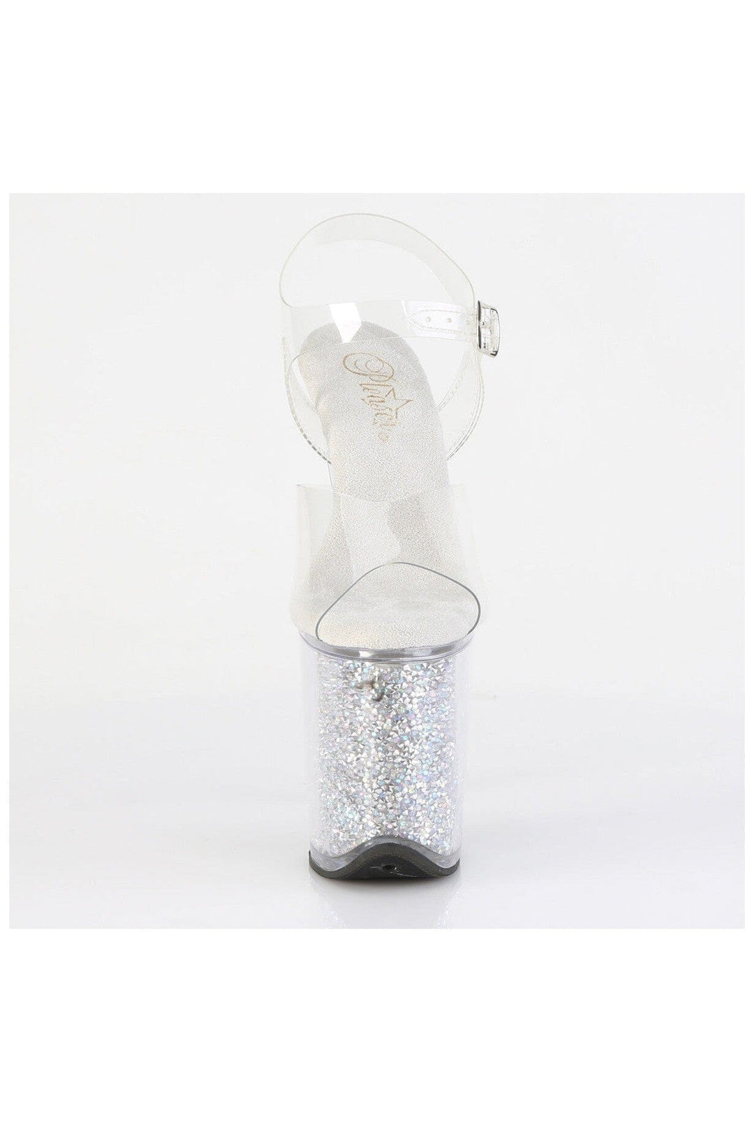 Pleaser  FLAMINGO-808RSI Sandal in Clear Vinyl