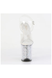 Pleaser  FLAMINGO-808RSI Sandal in Clear Vinyl