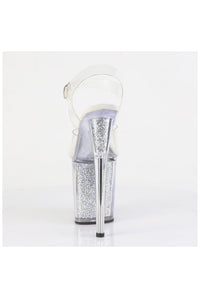 Pleaser  FLAMINGO-808RSI Sandal in Clear Vinyl