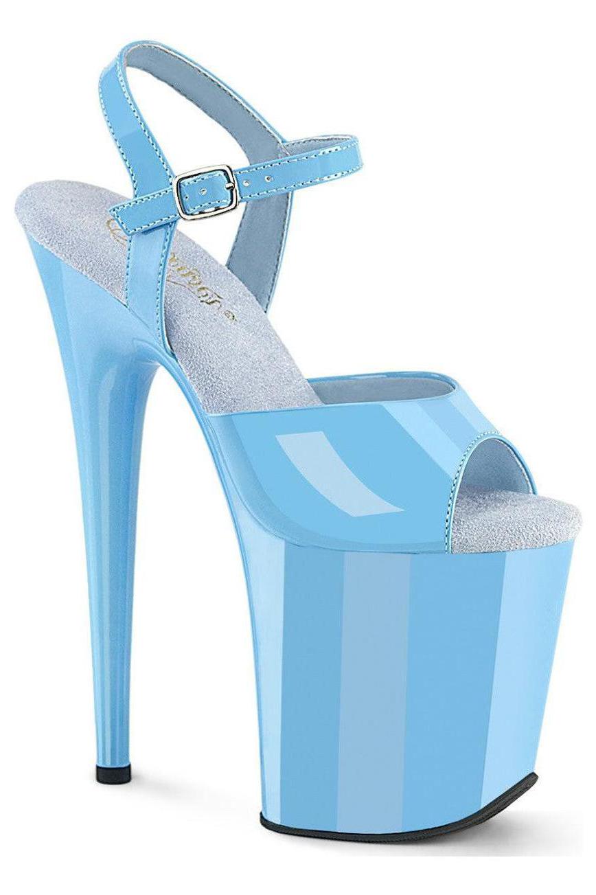 Pleaser  FLAMINGO-809 Sandal in Blue Patent from SexyShoes.com