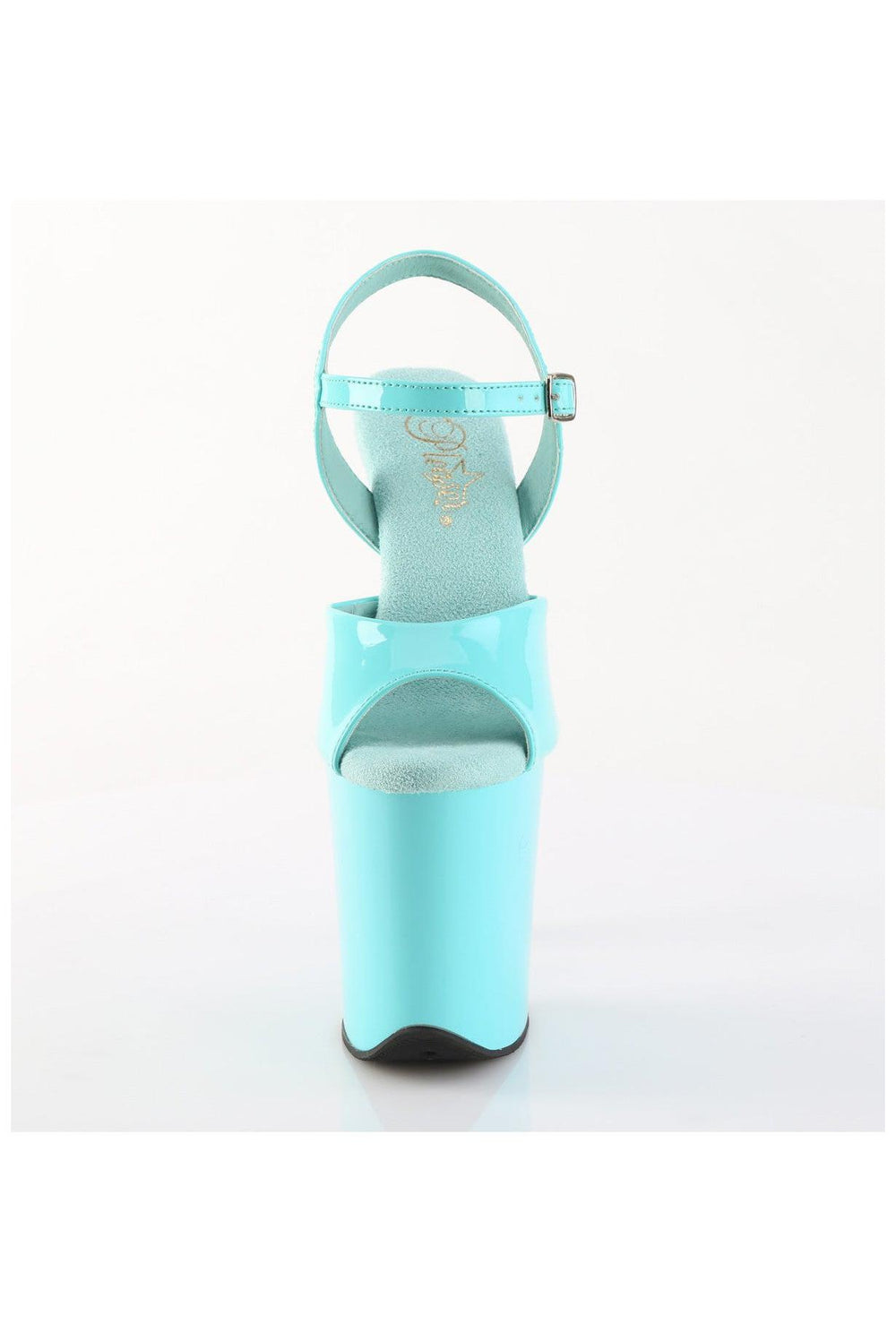 Pleaser  FLAMINGO-809 Sandal in Turquoise Patent