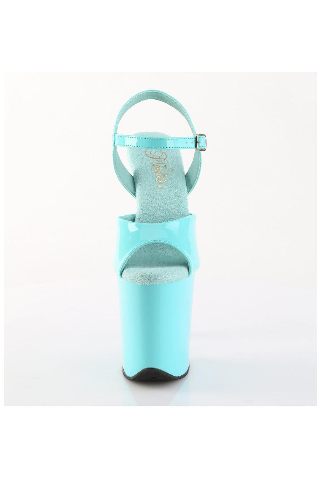 Pleaser  FLAMINGO-809 Sandal in Turquoise Patent