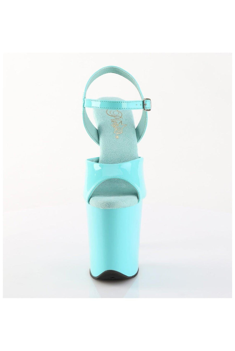 Pleaser  FLAMINGO-809 Sandal in Turquoise Patent