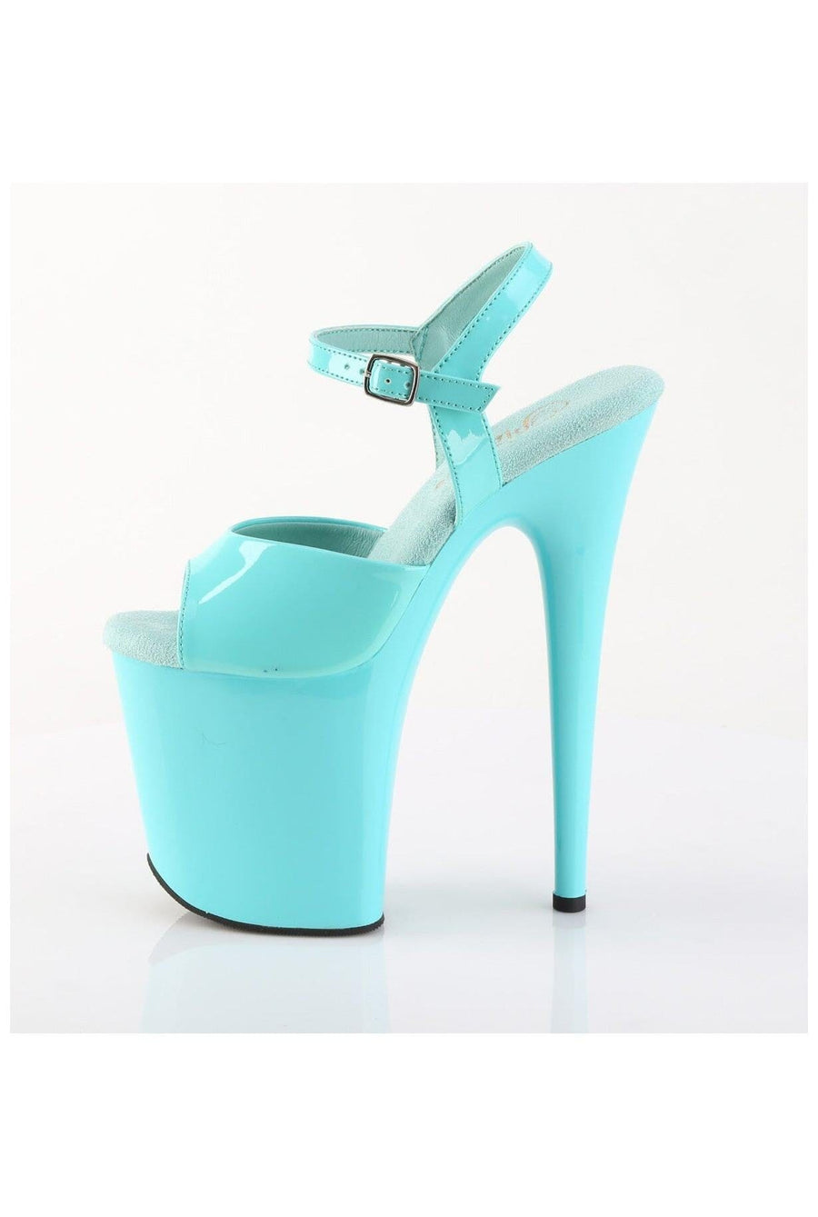 Pleaser  FLAMINGO-809 Sandal in Turquoise Patent