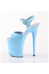 Pleaser  FLAMINGO-809 Sandal in Blue Patent