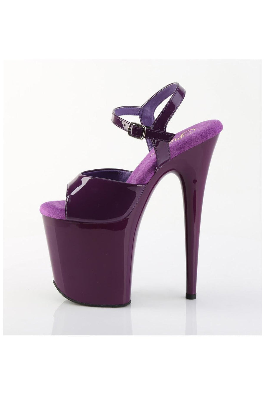 Pleaser  FLAMINGO-809 Sandal in Purple Patent