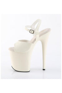Pleaser  FLAMINGO-809 Sandal in White Faux Leather