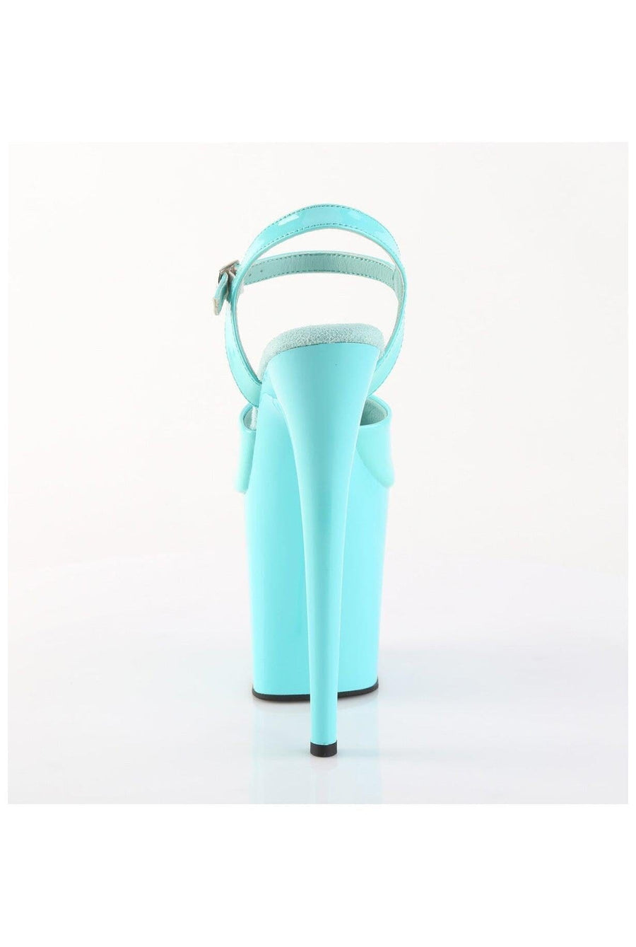 Pleaser  FLAMINGO-809 Sandal in Turquoise Patent
