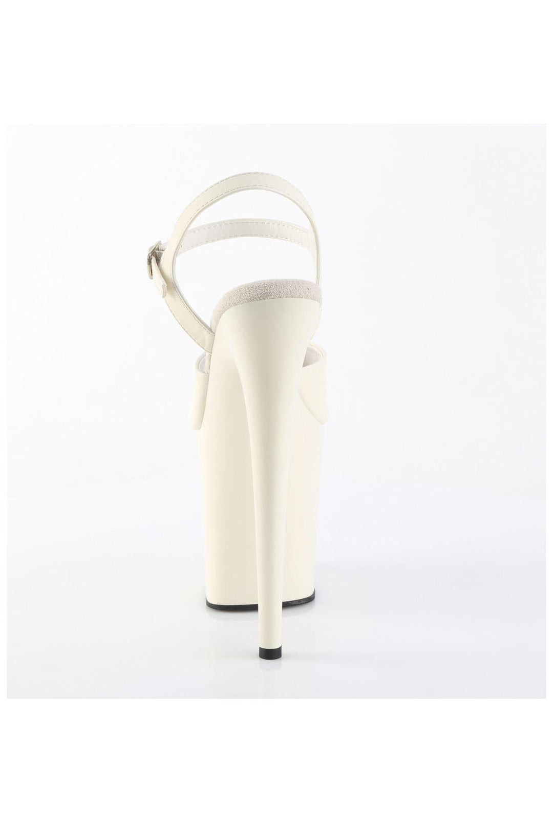 Pleaser  FLAMINGO-809 Sandal in White Faux Leather