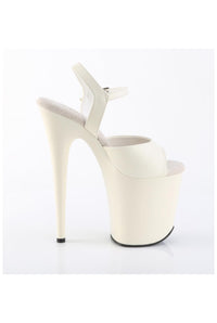 Pleaser  FLAMINGO-809 Sandal in White Faux Leather