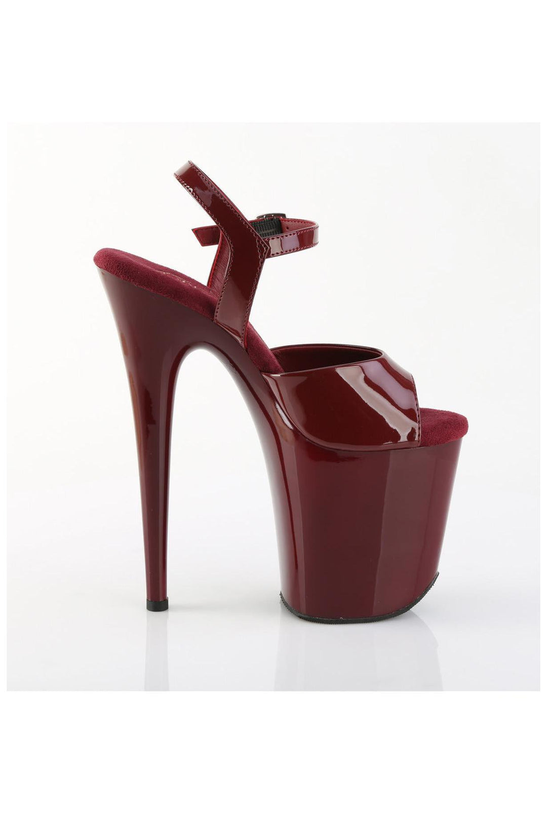 Pleaser  FLAMINGO-809 Sandal in Burgundy Patent