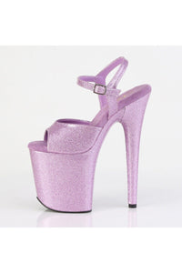 Pleaser  FLAMINGO-809GP Sandal in Purple Vinyl