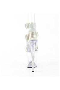 Pleaser  FLAMINGO-856RS Sandal in Silver Faux Leather