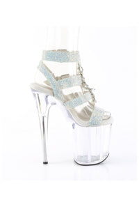 Pleaser  FLAMINGO-856RS Sandal in Silver Faux Leather