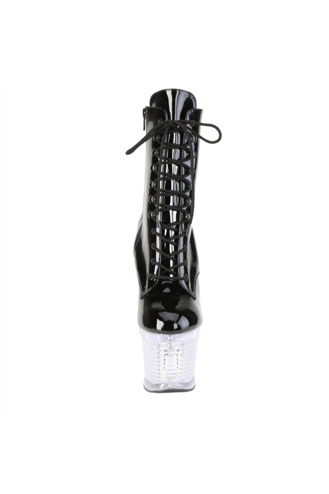 Pleaser  FLASHDANCE-1020SPEC Ankle Boot in Black Patent