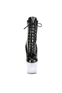 Pleaser  FLASHDANCE-1020SPEC Ankle Boot in Black Patent