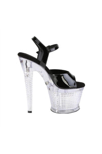 Pleaser  FLASHDANCE-709SPEC Sandal in Black Patent